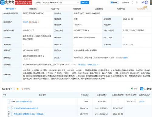 光环新网旗下公司布局数据科技新赛道，成立专业数据处理服务企业